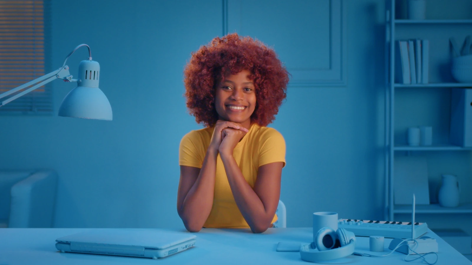 In Blue — color-graded frame