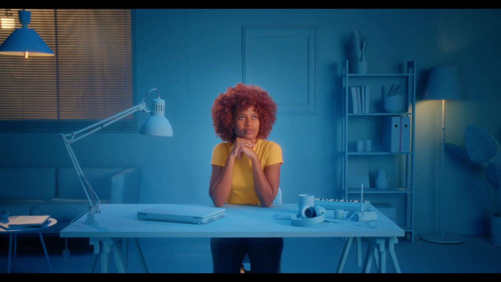 In Blue — color-graded frame